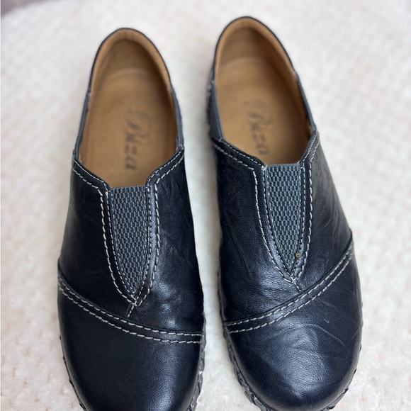 Biza Waverly Women’s Black Leather Slip On Comfort Shoe Size 38/ 7-7-1/2 main image 12
